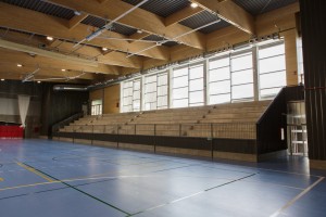 Fachada Muro Cortina Polideportivo SAFA - GL Arquitectura